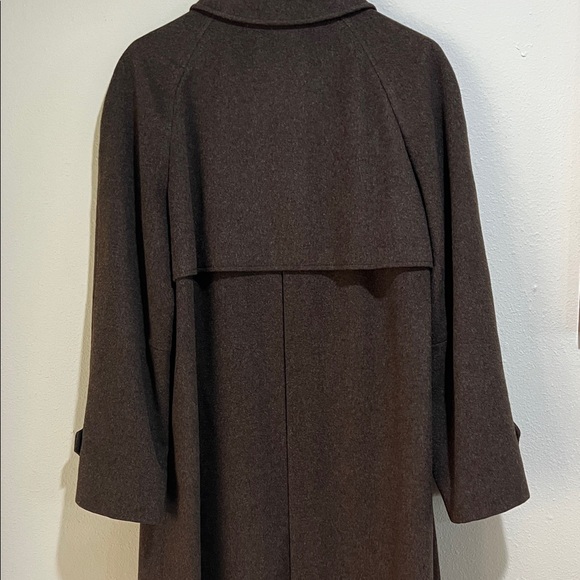 Women's Brown Trench Coat Wool and Alpaca. Made in Austria - Picture 6 of 15